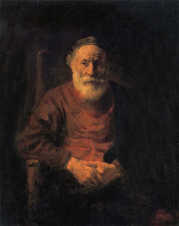 Portrait of Old Man in Red